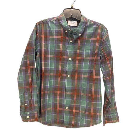 Old Navy Men's Built in Flex Plaid Button-Down Shirt Size XL Long Sleeve Cotton - Picture 1 of 7